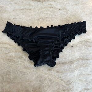 Black cheeky ruffle bikini bottoms!